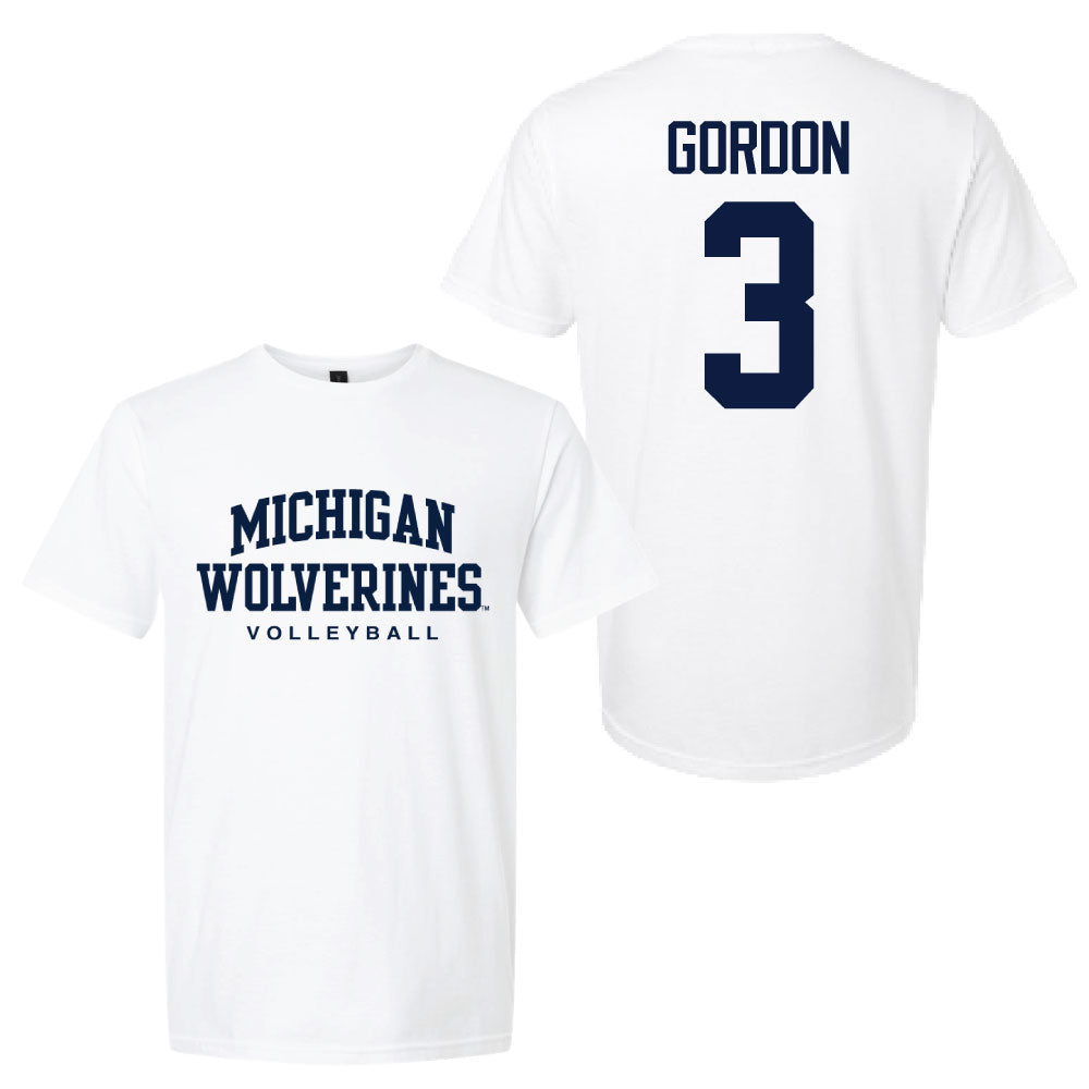 Valiant University of Michigan Volleyball Cymarah Gordon #3 Wolverines Sport Tee