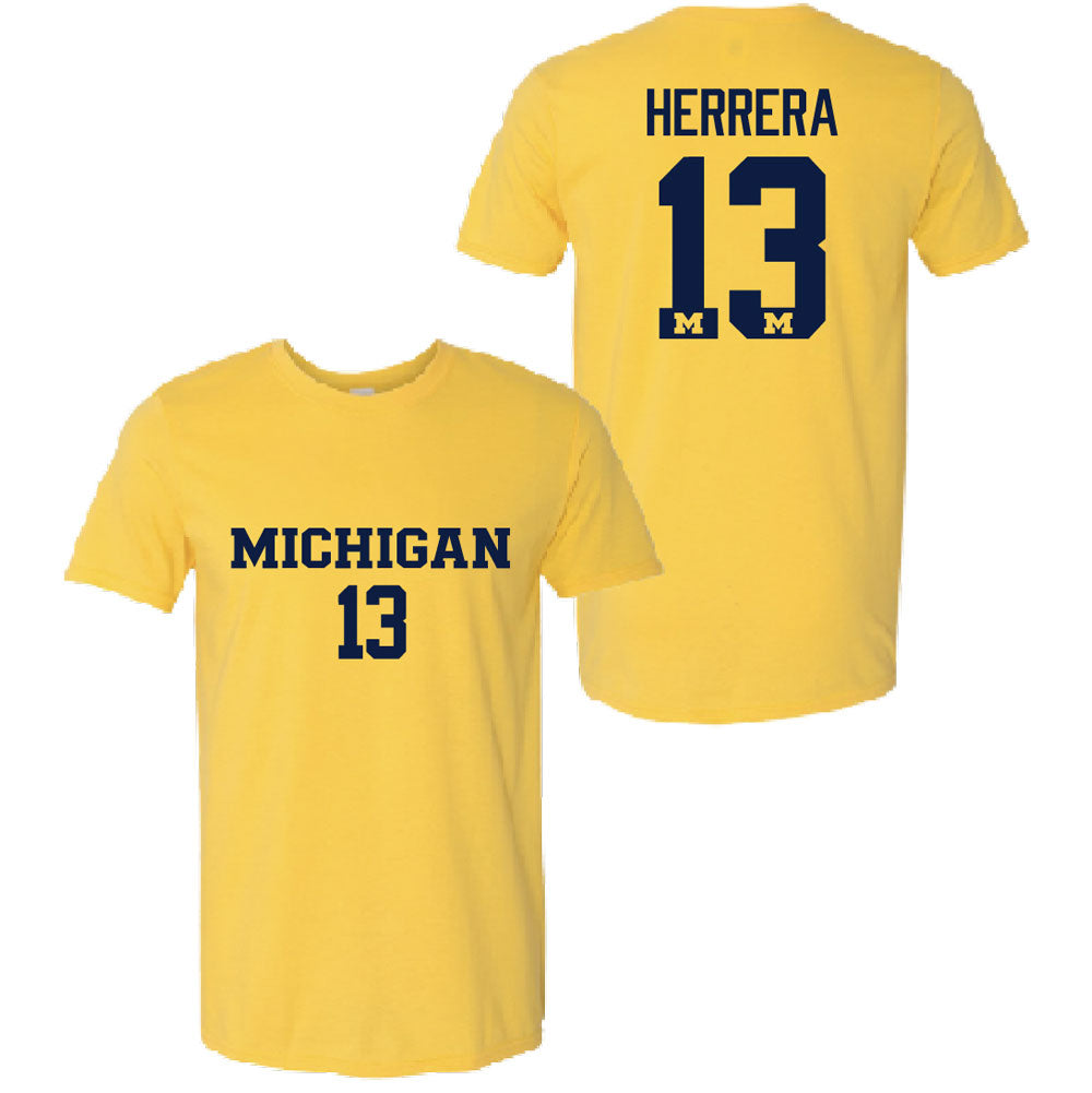 Valiant University of Michigan Soccer Duilio Herrera #13 Jersey Tee