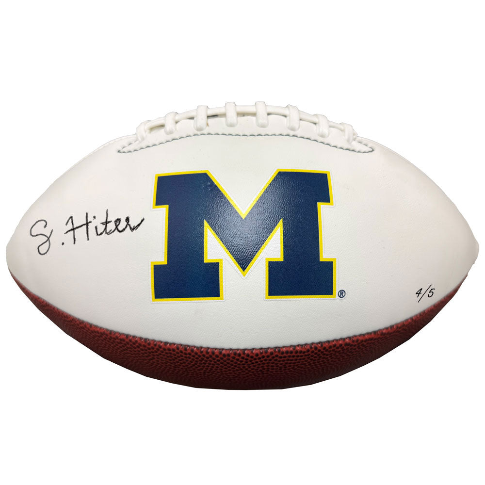 University of Michigan Football Savion Hiter Autographed Football [Ball 4 of 5]