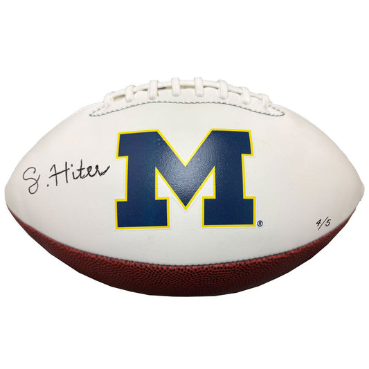 University of Michigan Football Savion Hiter Autographed Football [Ball 4 of 5]