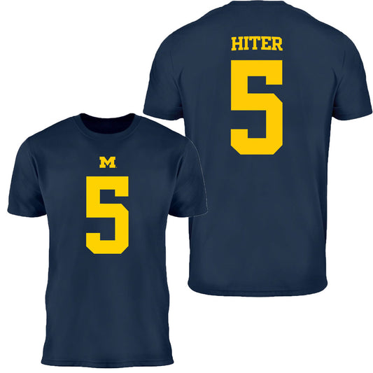 Valiant University of Michigan Football Savion Hiter #5 Jersey Tee