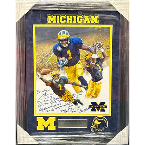 Braylon Edwards Autographed Framed 16" x 20" Michigan Wolverines Photo with Career Inscriptions