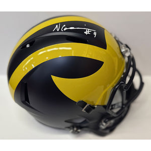 Nico Collins Autographed Michigan Wolverines Full-Size Replica Helmet