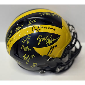 2023 Michigan National Champions Team-Signed Full-Size Replica Helmet