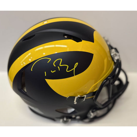 Tom Brady Autographed Michigan Wolverines Full Size Authentic Helmet