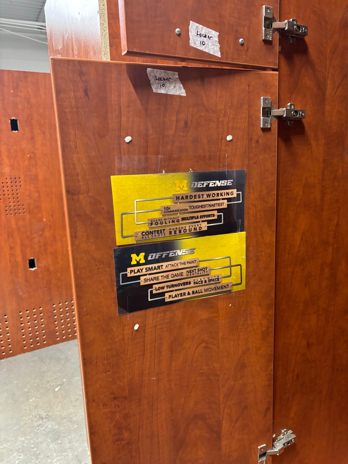 University of Michigan Basketball Authentic Locker From Crisler Center -- Used Until 2023-2024 Season