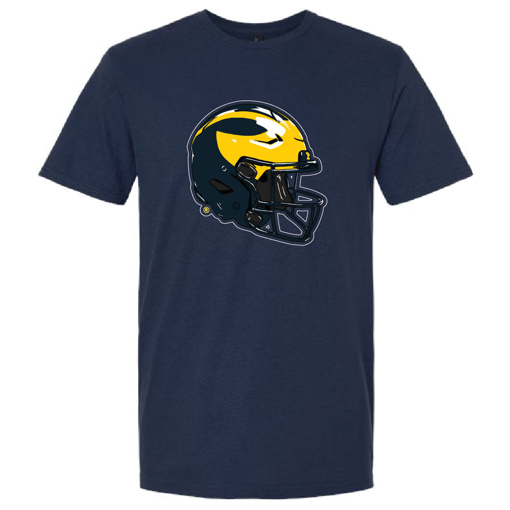 Valiant University of Michigan Football Illustrated Helmet Tee