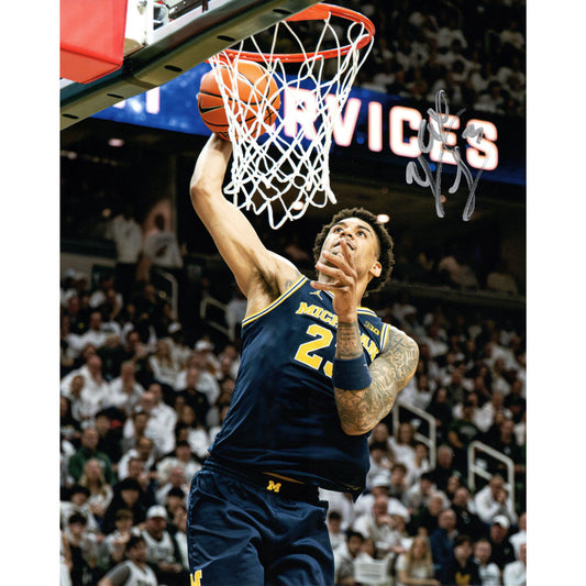 University of Michigan Basketball Yaxel Lendeborg Autographed 8x10 2024 vs. MSU