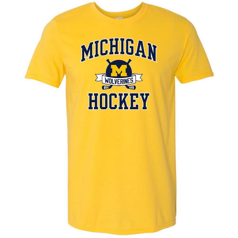 Valiant University of Michigan Hockey Banner Tee