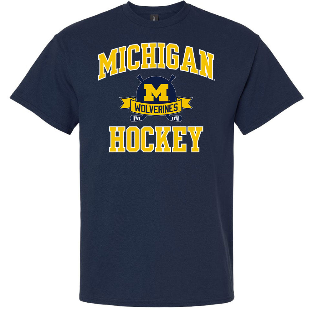 Valiant University of Michigan Hockey Banner Tee