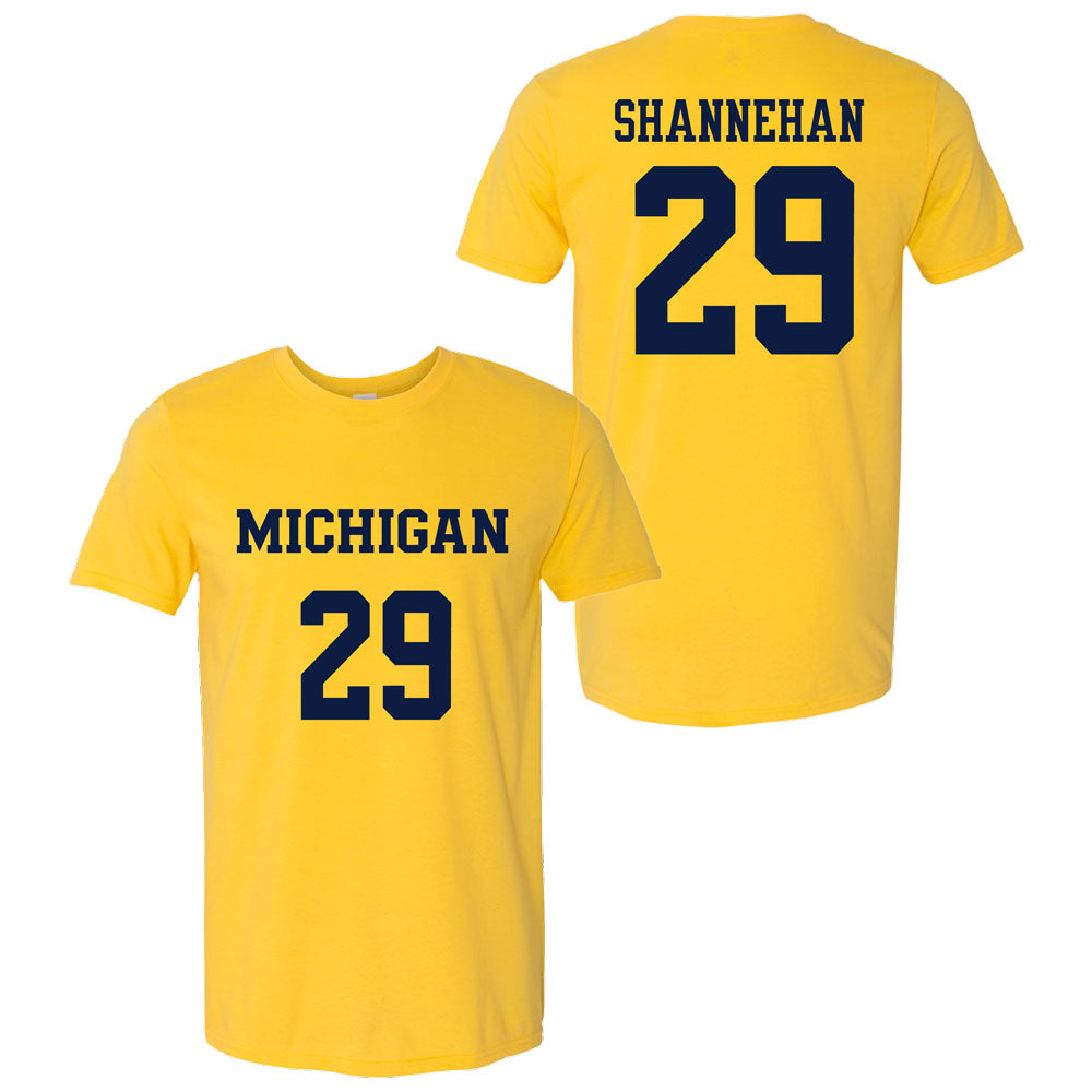 Valiant University of Michigan Lacrosse Luke Shannehan #29 Jersey Tee