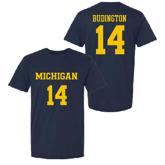 Valiant University of Michigan Lacrosse Joseph Budington #14 Jersey Tee