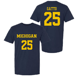 Valiant University of Michigan Lacrosse Alex Gatto #25 Jersey Tee