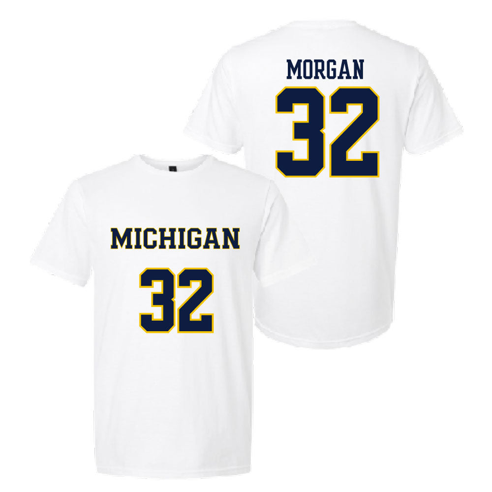 Valiant University of Michigan Lacrosse John Morgan #32 Jersey Tee