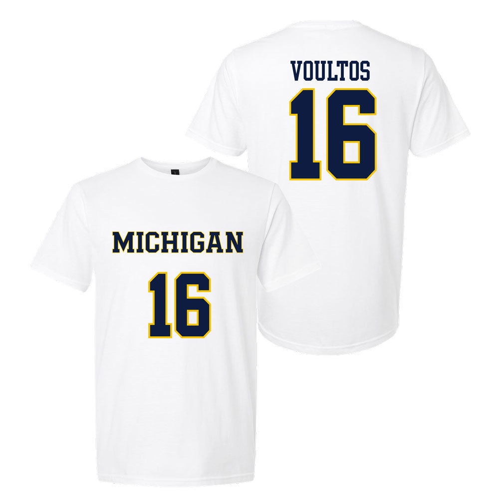 Valiant University of Michigan Lacrosse Nicholas Voultos #16 Jersey Tee