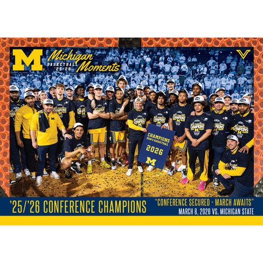 Valiant University of Michigan Basketball Regular Season Conference Champions Michigan Moments Trading Card (Chase Parallels and Autograph Cards)