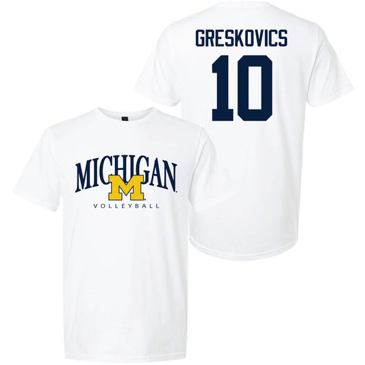 Valiant University of Michigan Volleyball Carly Greskovics #10 M/Michigan Sport Tee