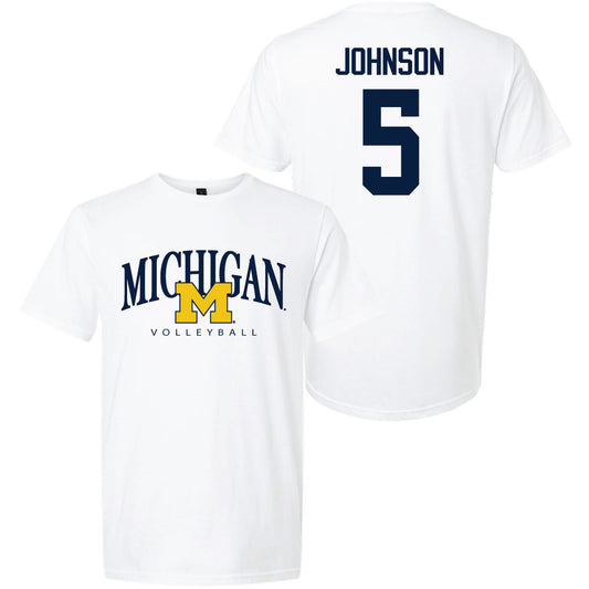 Valiant University of Michigan Volleyball Lydia Johnson #5 M/Michigan Sport Tee