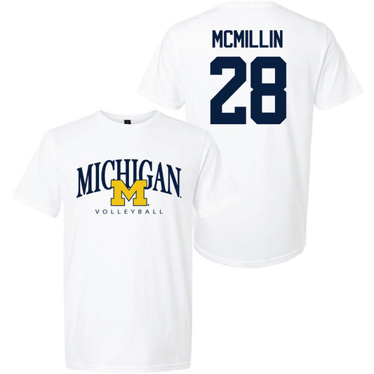 Valiant University of Michigan Volleyball Trixie McMillin #28 M/Michigan Sport Tee