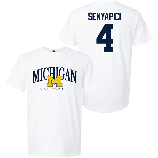 Valiant University of Michigan Volleyball Ece Senyapici #4 M/Michigan Sport Tee