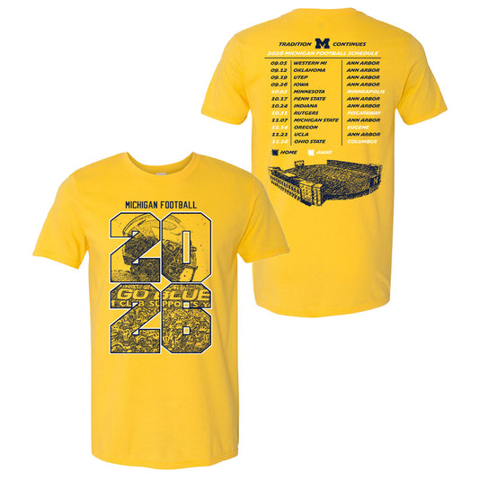 Valiant University of Michigan Football 2026 Schedule Tee