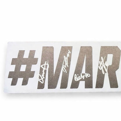 University of Michigan Basketball Team Signed "#MarchMadness" Locker Room Sign