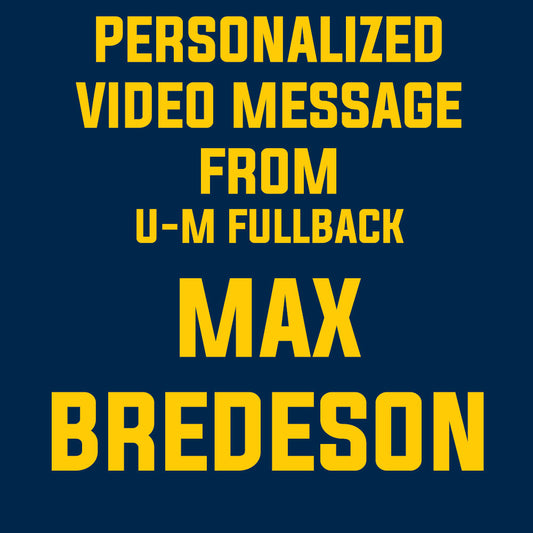 Personalized Video from University of Michigan Football Fullback Max Bredeson