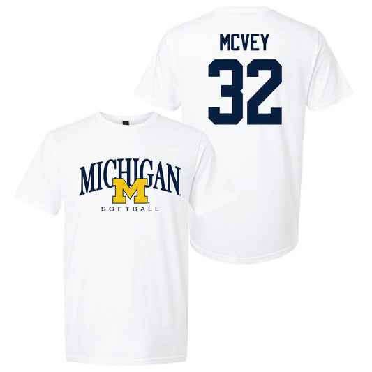 Valiant University of Michigan Softball Ella McVey #32 M/Michigan Sport Tee