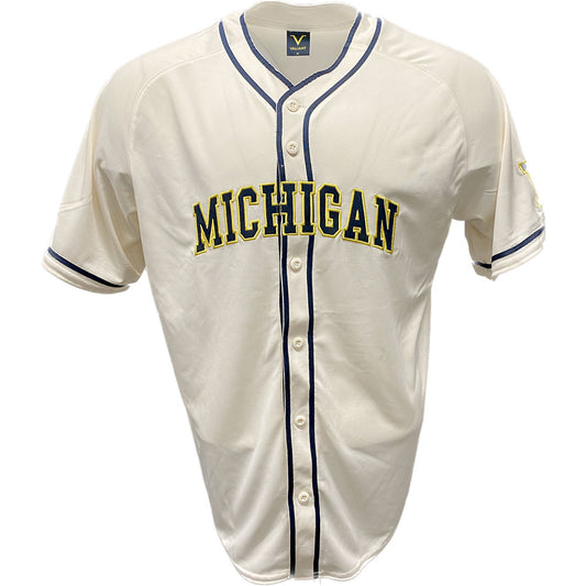 Valiant University of Michigan Baseball Natural Baseball Jersey