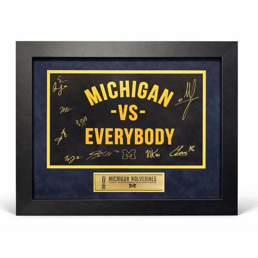 University of Michigan "Michigan vs. Everybody" Framed Autographed Poster
