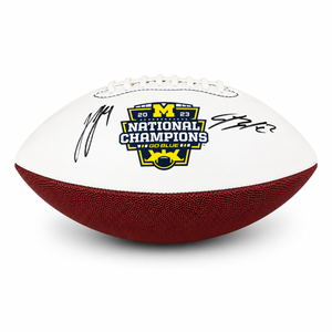 University of Michigan 2023 National Champions Football Autographed by J.J. McCarthy & Blake Corum