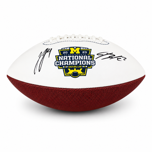 University of Michigan 2023 National Champions Football Autographed by J.J. McCarthy & Blake Corum