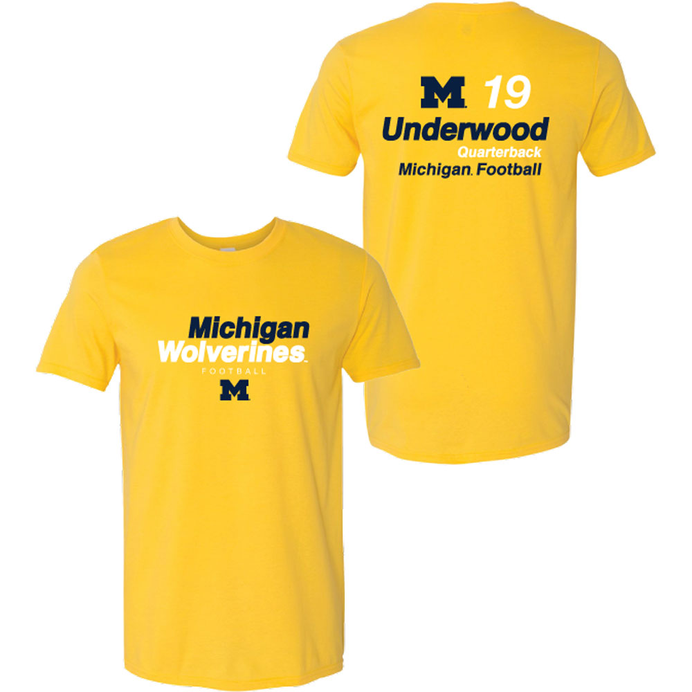 Valiant University of Michigan Football Bryce Underwood #19 "Modern" Tee