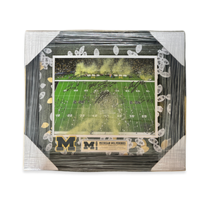 University of Michigan Framed 2023 National Championship Celebration Photo Autographed by Seven National Champions