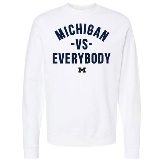 Valiant Brand x vs. Everybody University of Michigan vs. Everybody Gray Crewneck Sweatshirt