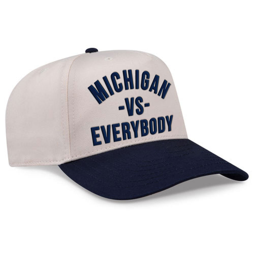 Valiant Brand x vs. Everybody University of Michigan vs. Everybody Natural/Navy 5 Panel Hat