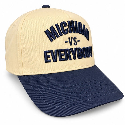 Valiant Brand x vs. Everybody University of Michigan vs. Everybody Natural/Navy 5 Panel Hat