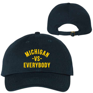 Valiant Brand x vs. Everybody University of Michigan vs. Everybody Navy Slouch Hat