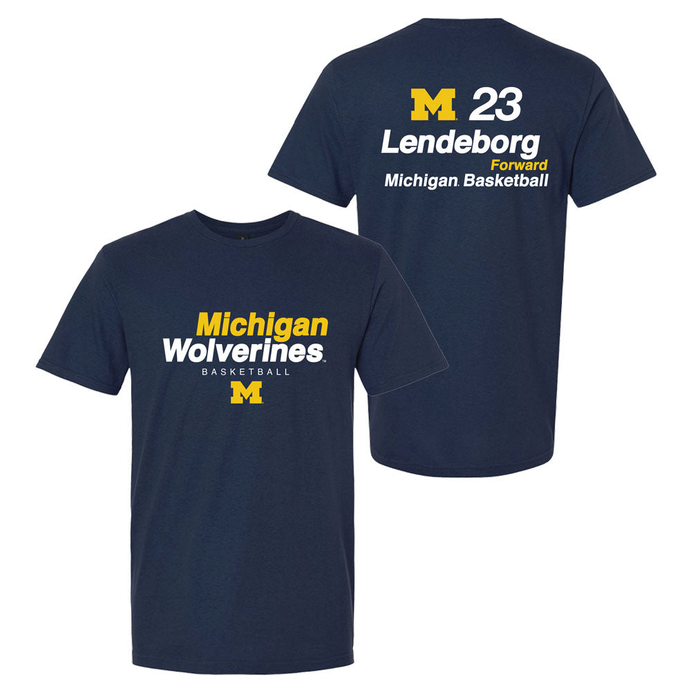 Valiant University of Michigan Basketball Yaxel Lendeborg #23 "Modern" Tee