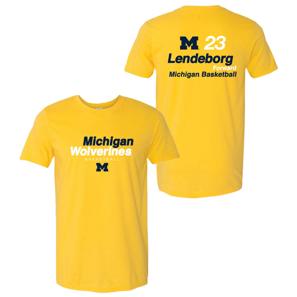 Valiant University of Michigan Basketball Yaxel Lendeborg #23 "Modern" Tee