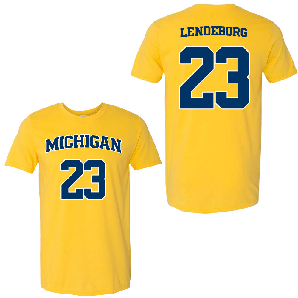 University of Michigan Men's Basketball Yaxel Lendeborg Youth Jersey Tee