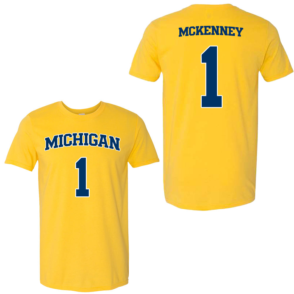 Valiant University of Michigan Men's Basketball Youth Trey McKenney Jersey Tee