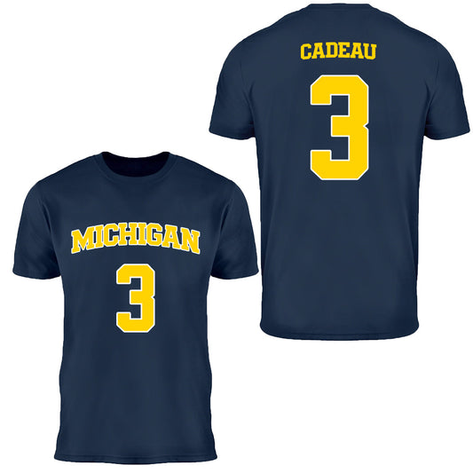 Valiant University of Michigan Men's Basketball Elliot Cadeau Jersey Tee