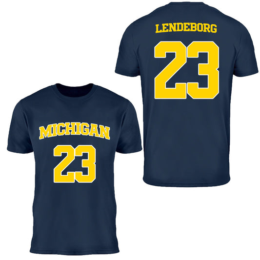 University of Michigan Men's Basketball Yaxel Lendeborg Jersey Tee