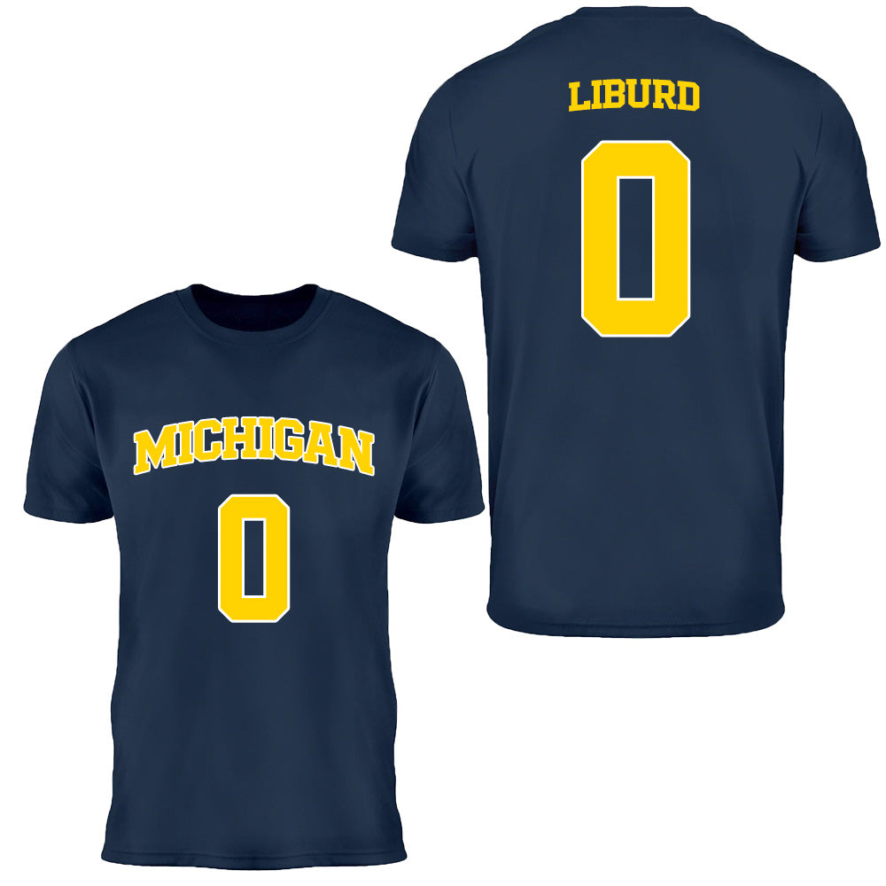 University of Michigan Men's Basketball Ricky Liburd Jersey Tee