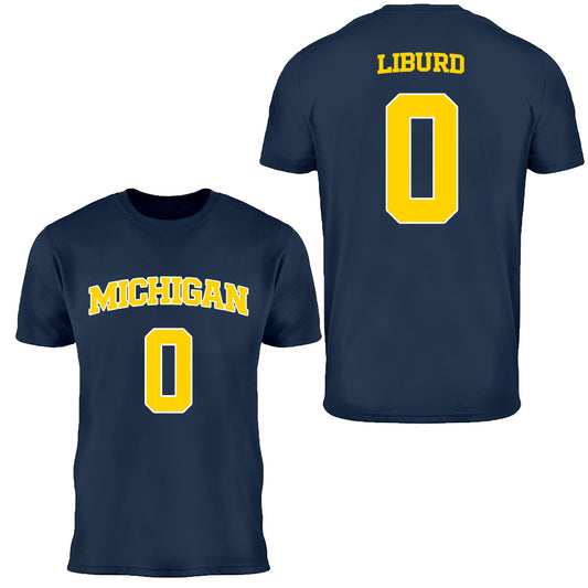 University of Michigan Men's Basketball Ricky Liburd Jersey Tee