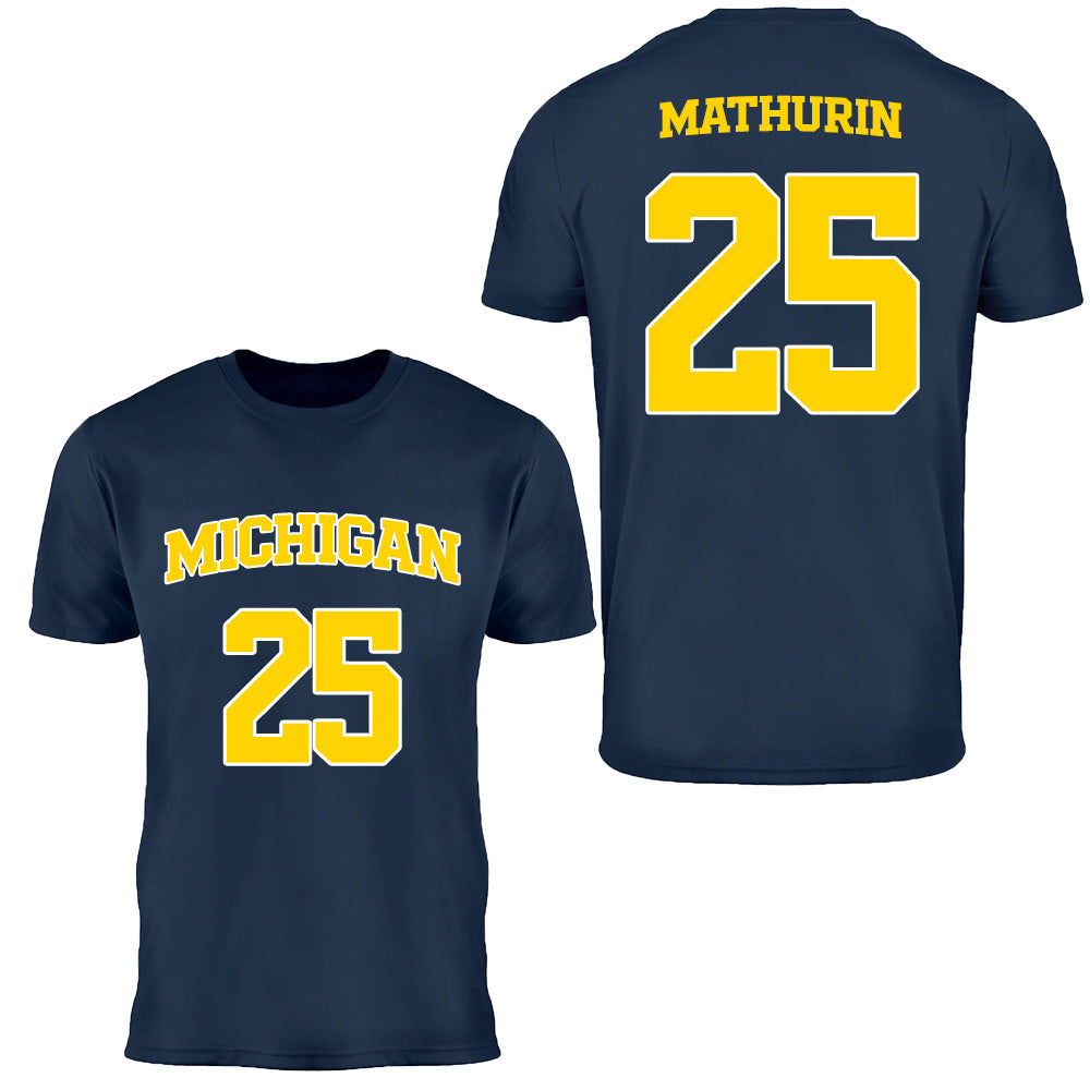 Valiant University of Michigan Women's Basketball McKenzie Mathurin Jersey Tee