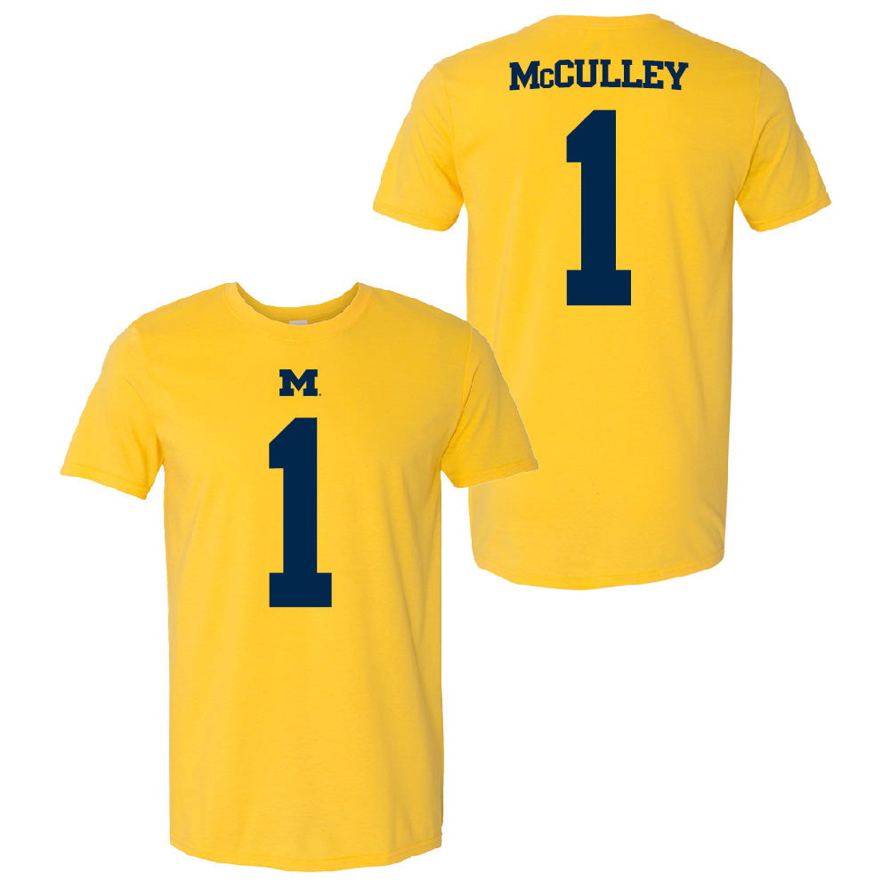 Valiant University of Michigan Football Donaven McCulley #1 Jersey Tee