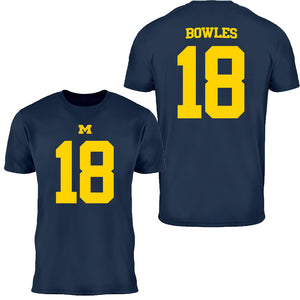 Valiant University of Michigan Football Troy Bowles #40 Youth Jersey Tee