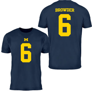 Valiant University of Michigan Football Jamar Browder #6 Youth Jersey Tee